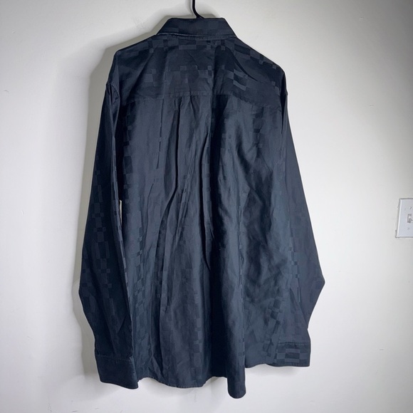 Robert Graham Men’s Casual Button Down Shirt Flip Cuff Black - Picture 2 of 7